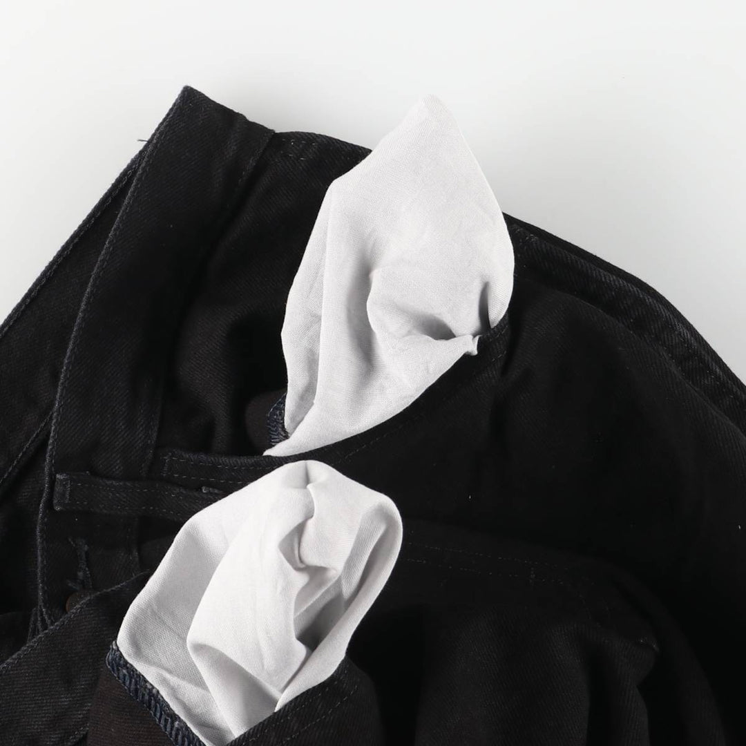 Rustler Black Denim Straight Denim Pants for Men, W33 equivalent cotton black type Vintage Second Hand