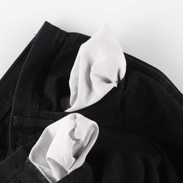 Rustler Black Denim Straight Denim Pants for Men, W33 equivalent cotton black type Vintage Second Hand