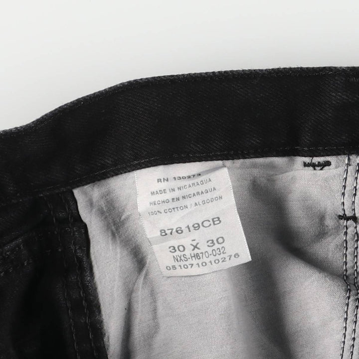 Rustler Black Denim Straight Denim Pants for Men, W30 equivalent cotton black type Vintage Second Hand