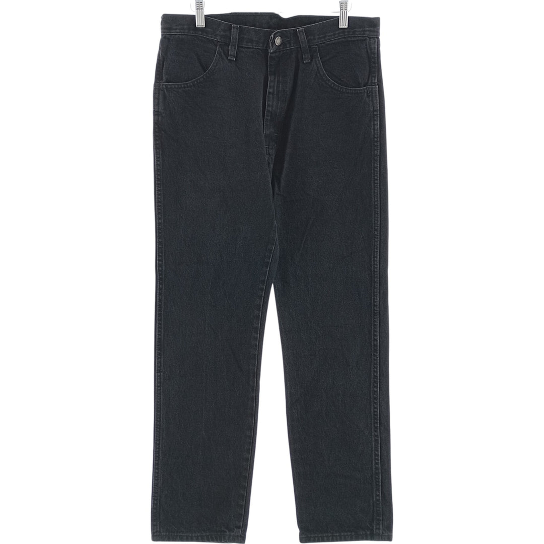 Rustler Black Denim Straight Denim Pants for Men, W34 equivalent cotton black type Vintage Second Hand