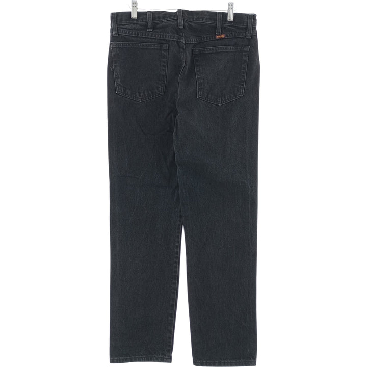 Rustler Black Denim Straight Denim Pants for Men, W34 equivalent cotton black type Vintage Second Hand
