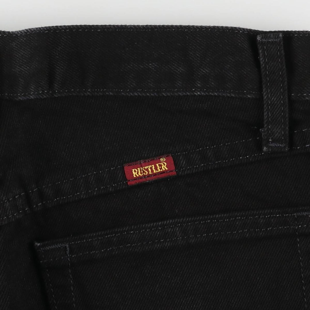 Rustler Black Denim Straight Denim Pants for Men, W29 cotton black type Vintage Second Hand