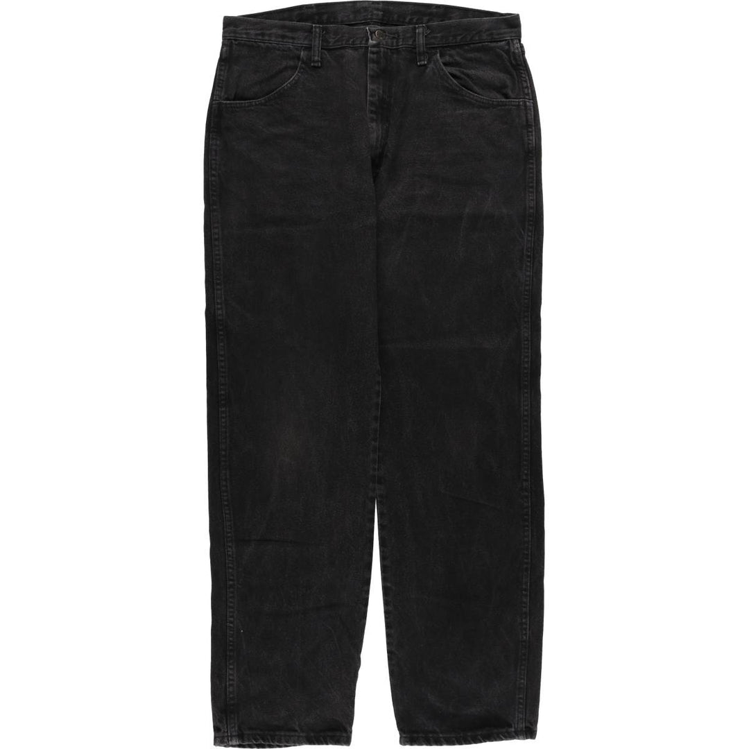 Rustler Black Denim Straight Denim Pants for Men, W35 equivalent cotton black type Vintage Second Hand