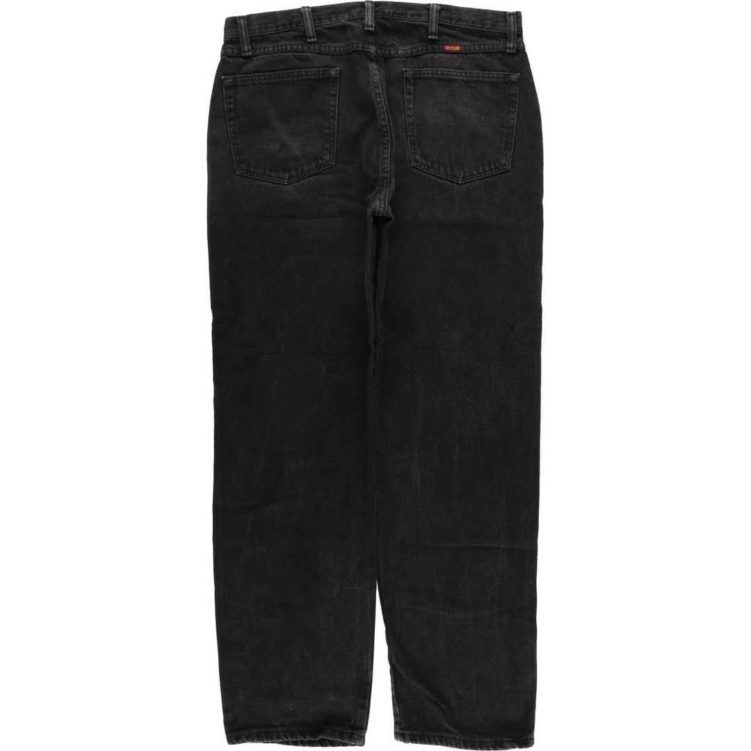 Rustler Black Denim Straight Denim Pants for Men, W35 equivalent cotton black type Vintage Second Hand