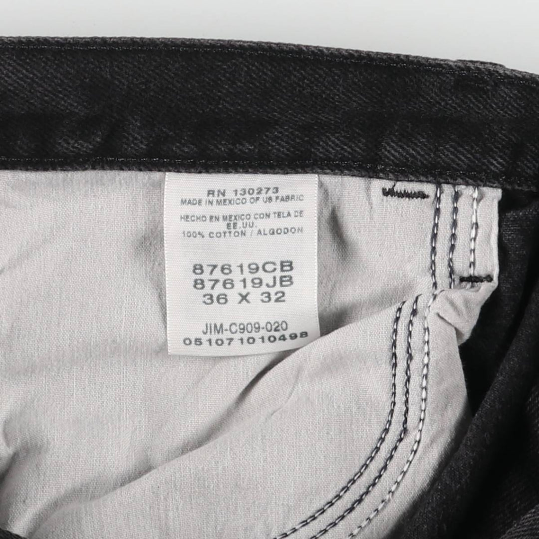 Rustler Black Denim Straight Denim Pants for Men, W35 equivalent cotton black type Vintage Second Hand