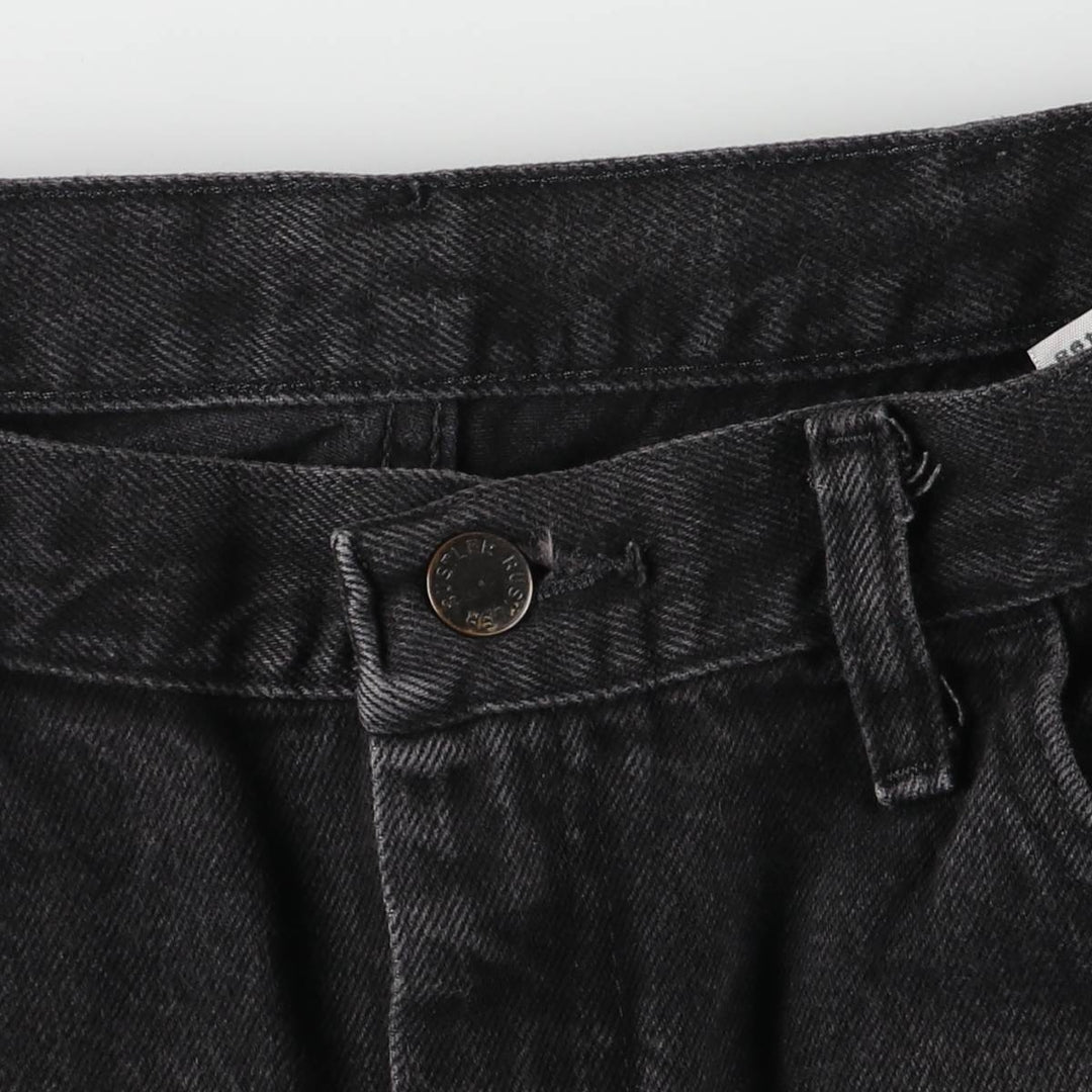 Rustler Black Denim Straight Denim Pants for Men, W35 equivalent cotton black type Vintage Second Hand