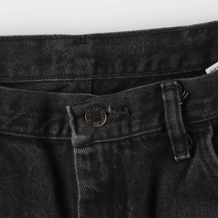 Rustler Black Denim Straight Denim Pants for Men, W35 equivalent cotton black type Vintage Second Hand