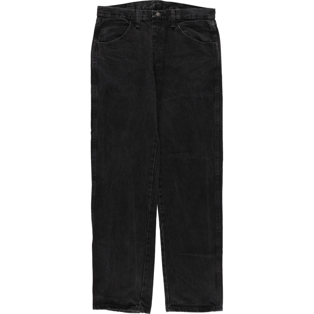 Rustler Black Denim Straight Denim Pants for Men, W33 equivalent cotton black type Vintage Second Hand