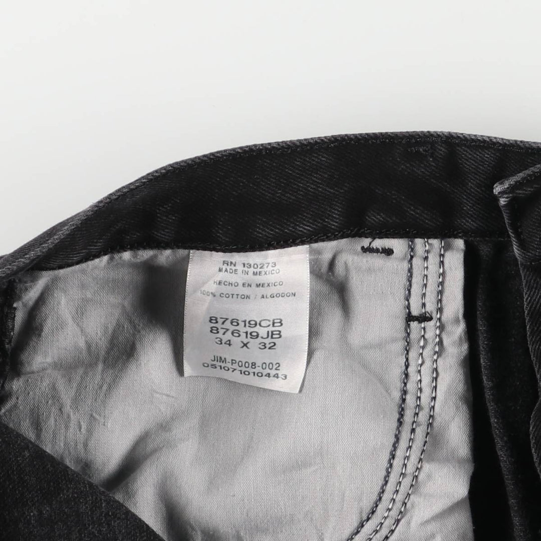 Rustler Black Denim Straight Denim Pants for Men, W33 equivalent cotton black type Vintage Second Hand