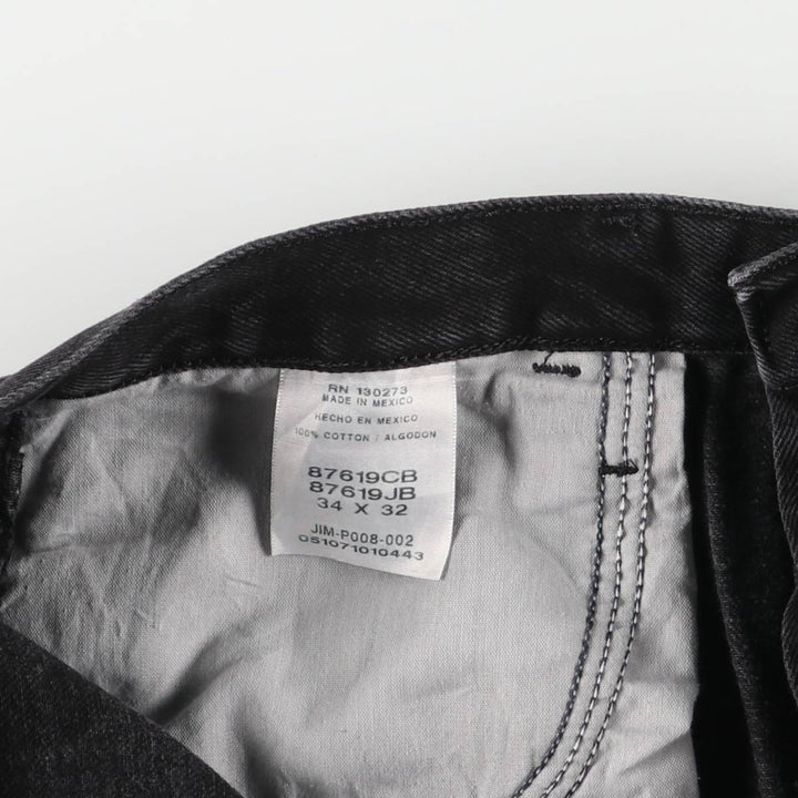 Rustler Black Denim Straight Denim Pants for Men, W33 equivalent cotton black type Vintage Second Hand