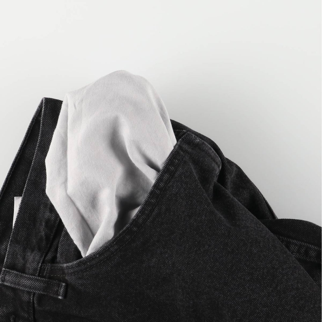 Rustler Black Denim Straight Denim Pants for Men, W33 equivalent cotton black type Vintage Second Hand
