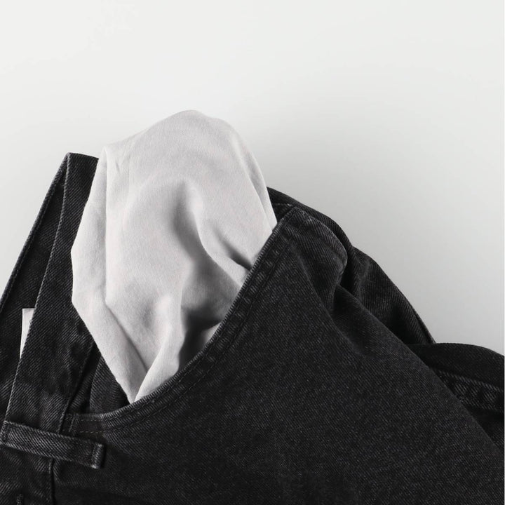 Rustler Black Denim Straight Denim Pants for Men, W33 equivalent cotton black type Vintage Second Hand