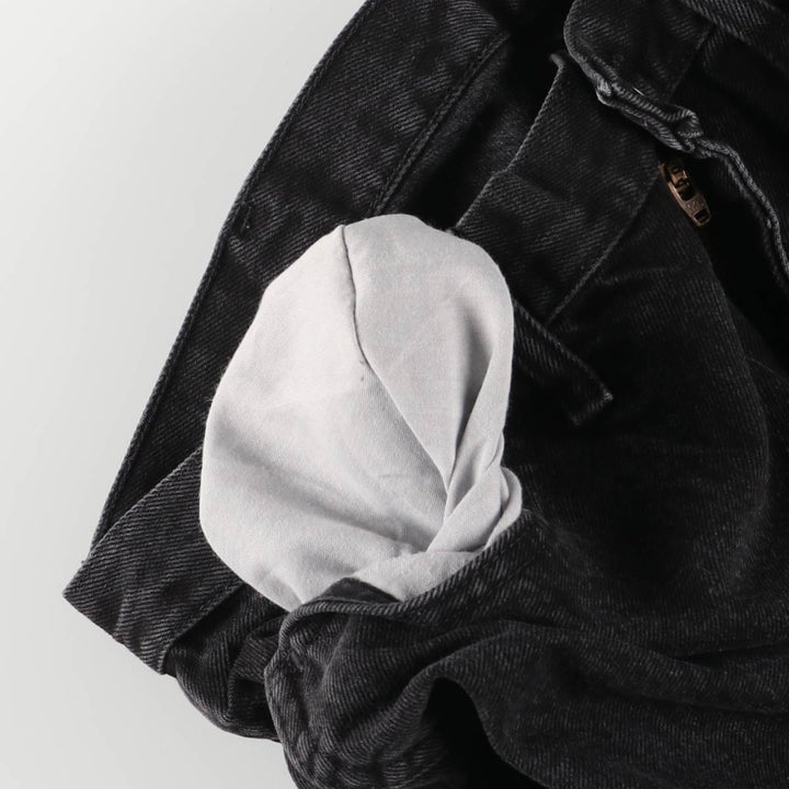 Rustler Black Denim Straight Denim Pants for Men, W33 equivalent cotton black type Vintage Second Hand