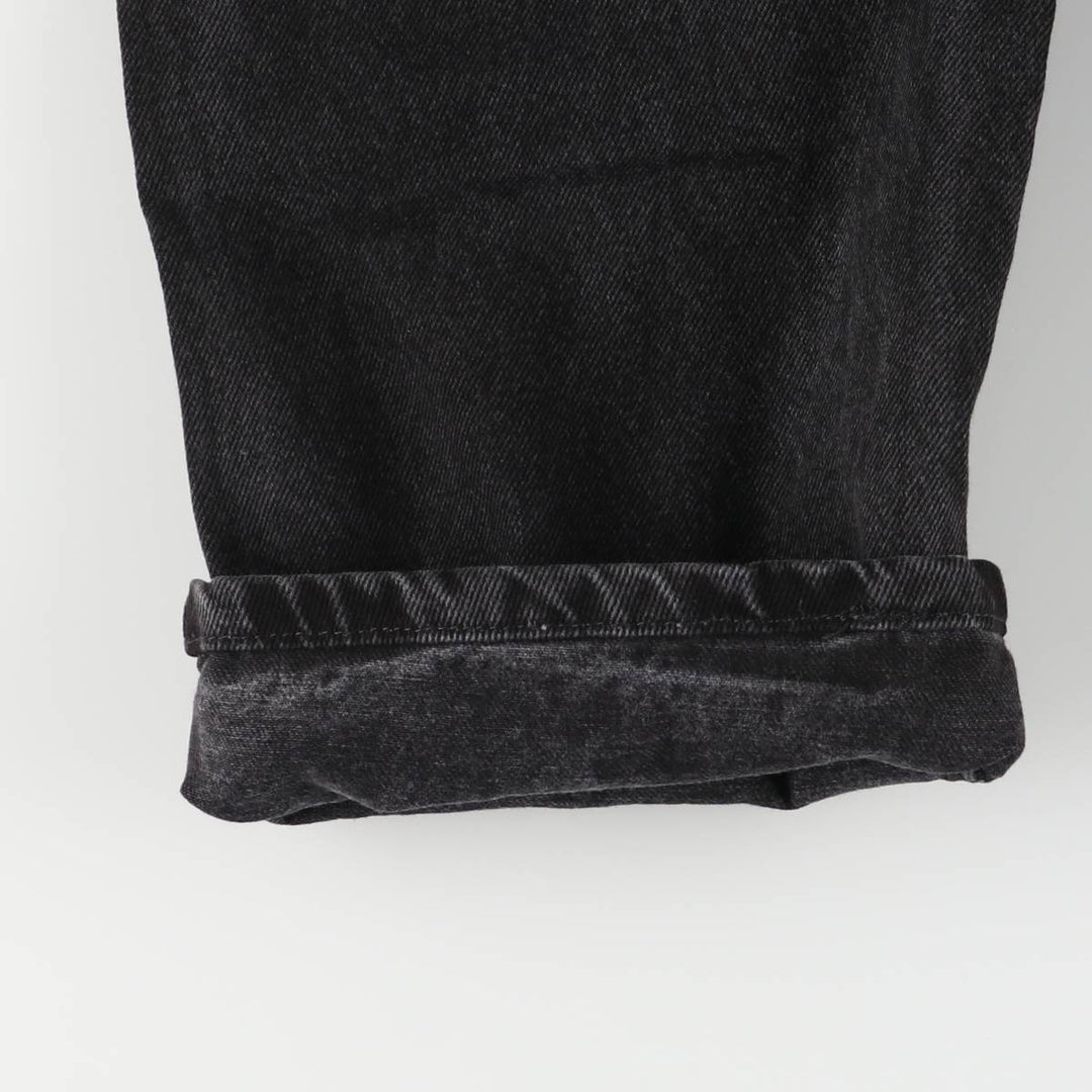 Rustler Black Denim Straight Denim Pants for Men, W33 equivalent cotton black type Vintage Second Hand