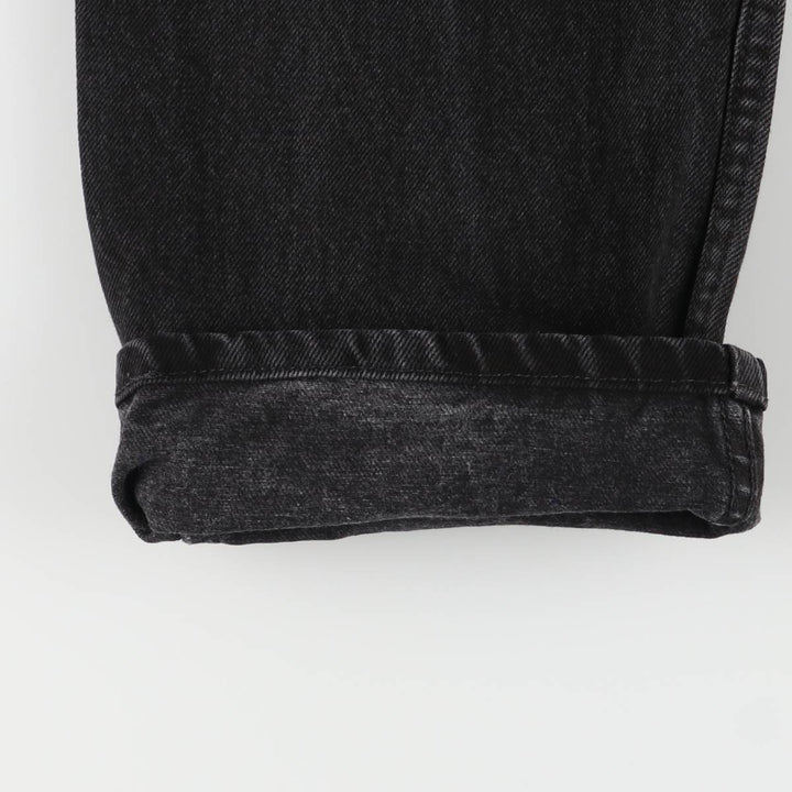 Rustler Black Denim Straight Denim Pants for Men, W33 equivalent cotton black type Vintage Second Hand