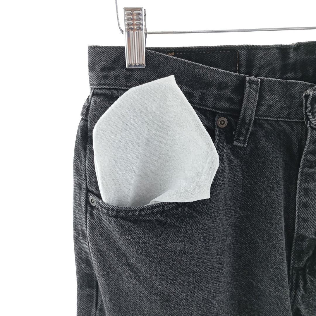 Wrangler Black Denim Straight Denim Pants Men's W29 cotton black type Vintage Second Hand