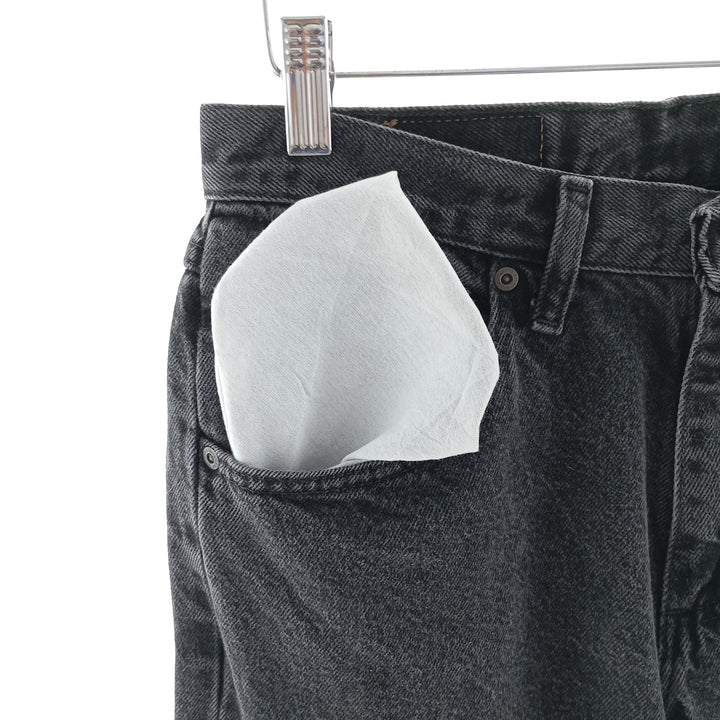 Wrangler Black Denim Straight Denim Pants Men's W29 cotton black type Vintage Second Hand