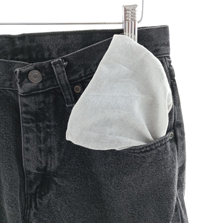 Wrangler Black Denim Straight Denim Pants Men's W29 cotton black type Vintage Second Hand