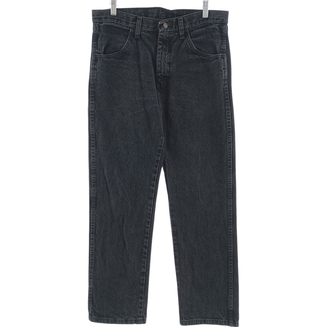 Rustler Black Denim Straight Denim Pants for Men, W33 equivalent cotton black type Vintage Second Hand