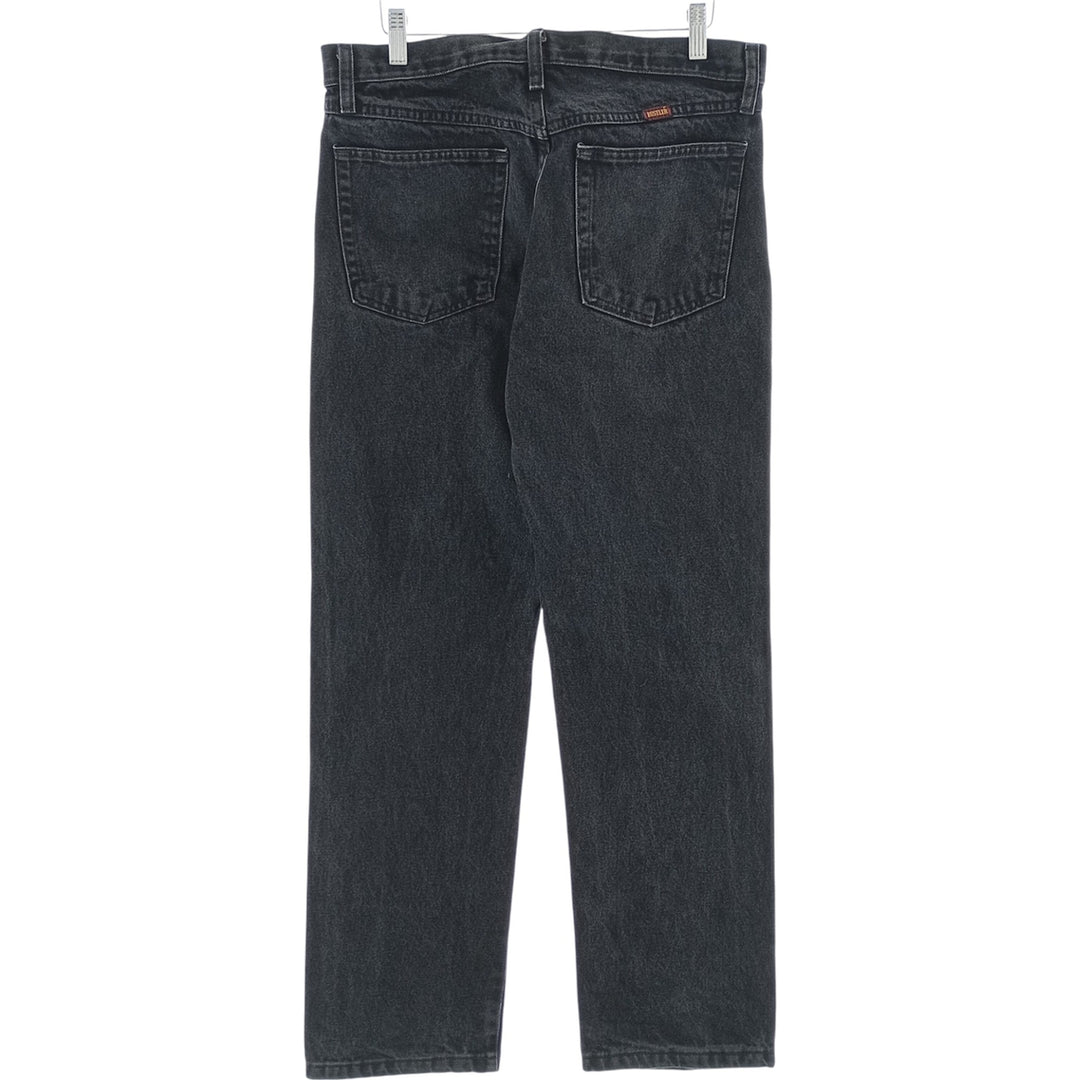 Rustler Black Denim Straight Denim Pants for Men, W33 equivalent cotton black type Vintage Second Hand
