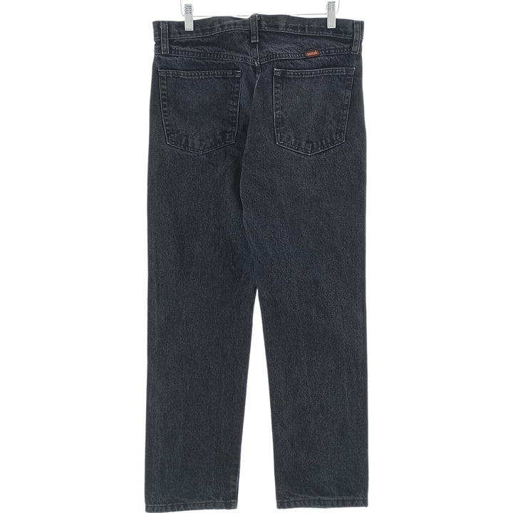 Rustler Black Denim Straight Denim Pants for Men, W33 equivalent cotton black type Vintage Second Hand