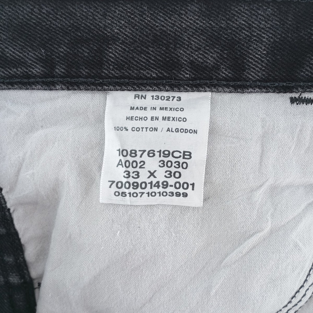 Rustler Black Denim Straight Denim Pants for Men, W33 equivalent cotton black type Vintage Second Hand