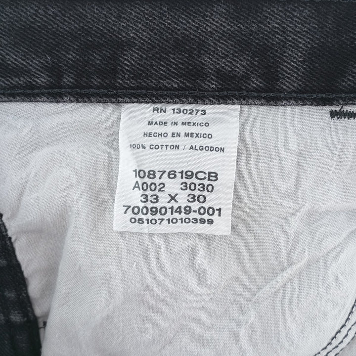 Rustler Black Denim Straight Denim Pants for Men, W33 equivalent cotton black type Vintage Second Hand