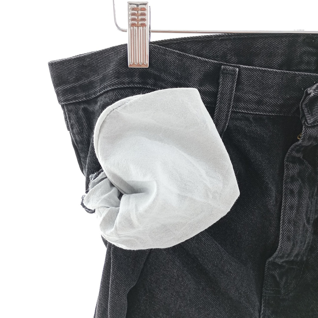 Rustler Black Denim Straight Denim Pants for Men, W33 equivalent cotton black type Vintage Second Hand