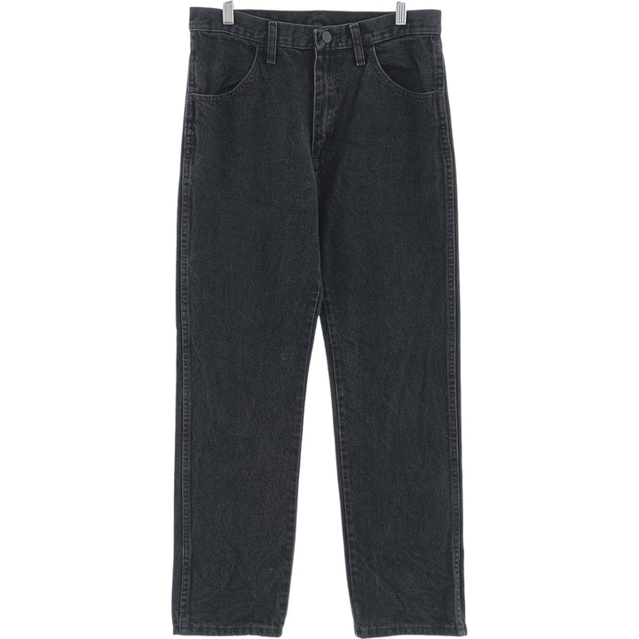 Rustler Black Denim Straight Denim Pants for Men, W31 equivalent cotton black type Vintage Second Hand