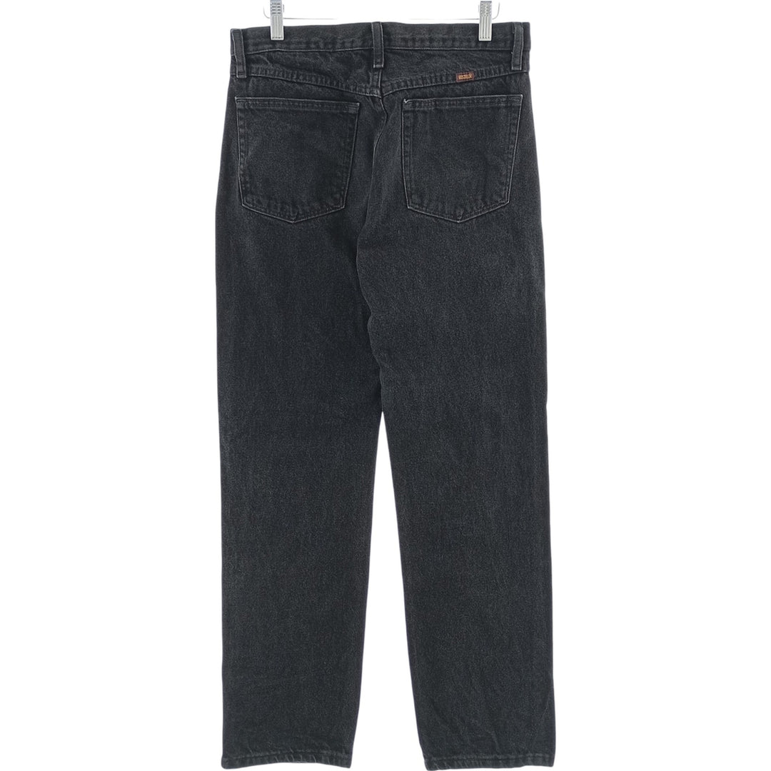 Rustler Black Denim Straight Denim Pants for Men, W31 equivalent cotton black type Vintage Second Hand