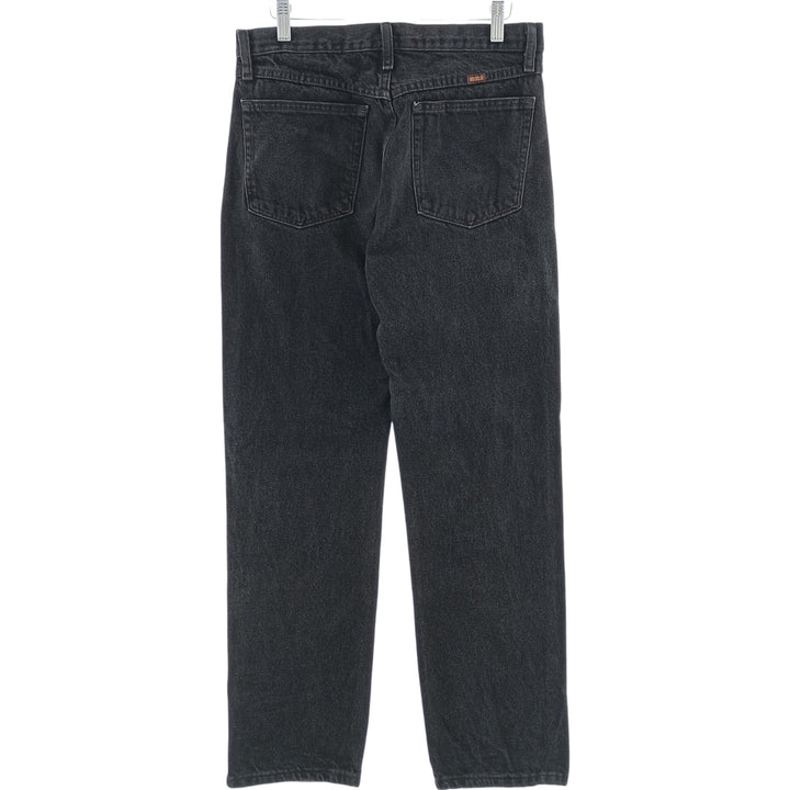 Rustler Black Denim Straight Denim Pants for Men, W31 equivalent cotton black type Vintage Second Hand