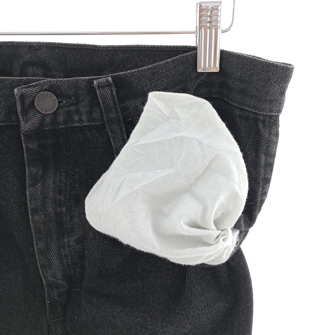 Rustler Black Denim Straight Denim Pants for Men, W31 equivalent cotton black type Vintage Second Hand