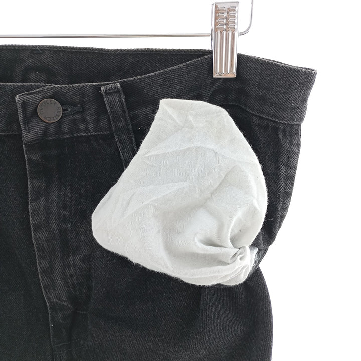 Rustler Black Denim Straight Denim Pants for Men, W31 equivalent cotton black type Vintage Second Hand