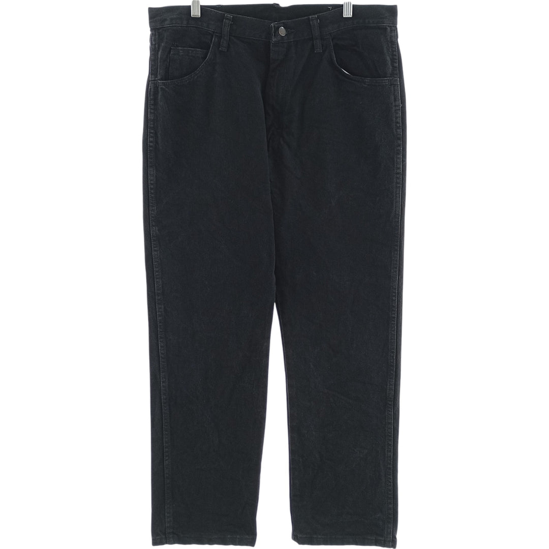 Rustler Black Denim Straight Denim Pants for Men, W36 cotton black type Vintage Second Hand