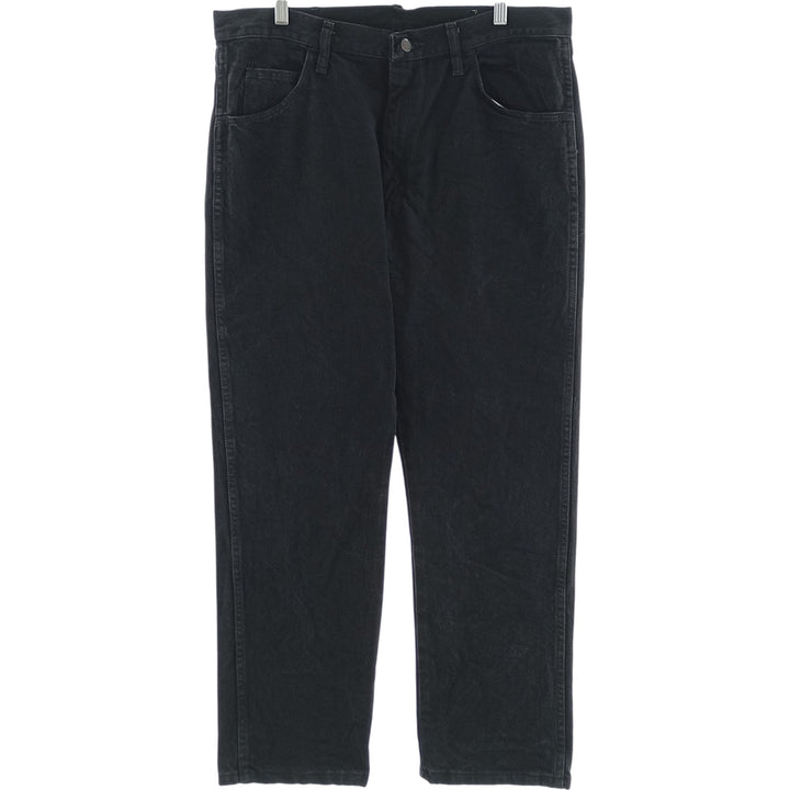 Rustler Black Denim Straight Denim Pants for Men, W36 cotton black type Vintage Second Hand