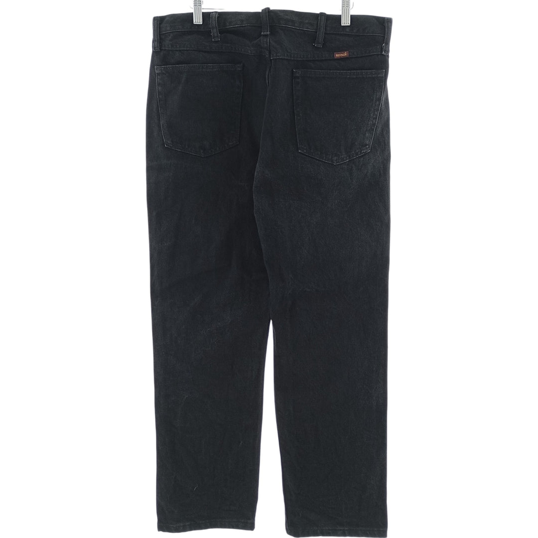 Rustler Black Denim Straight Denim Pants for Men, W36 cotton black type Vintage Second Hand