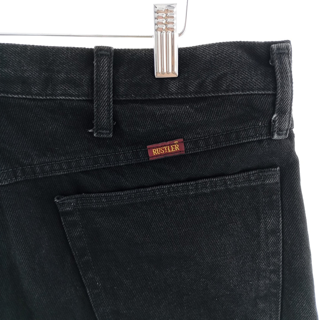 Rustler Black Denim Straight Denim Pants for Men, W36 cotton black type Vintage Second Hand