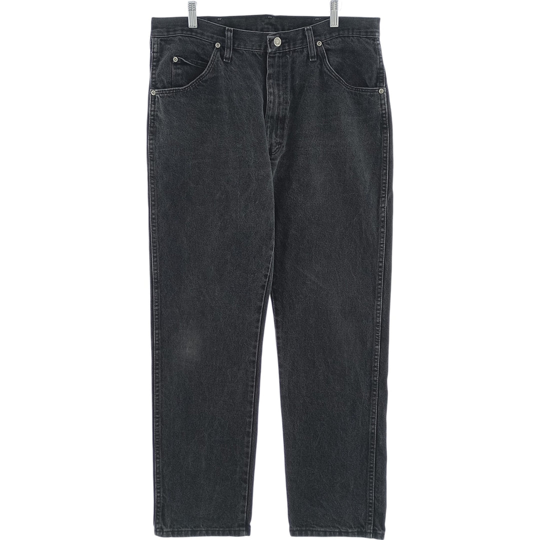 Wrangler Men's Black Denim Tapered Denim Pants, Size W36 cotton black type Vintage Second Hand