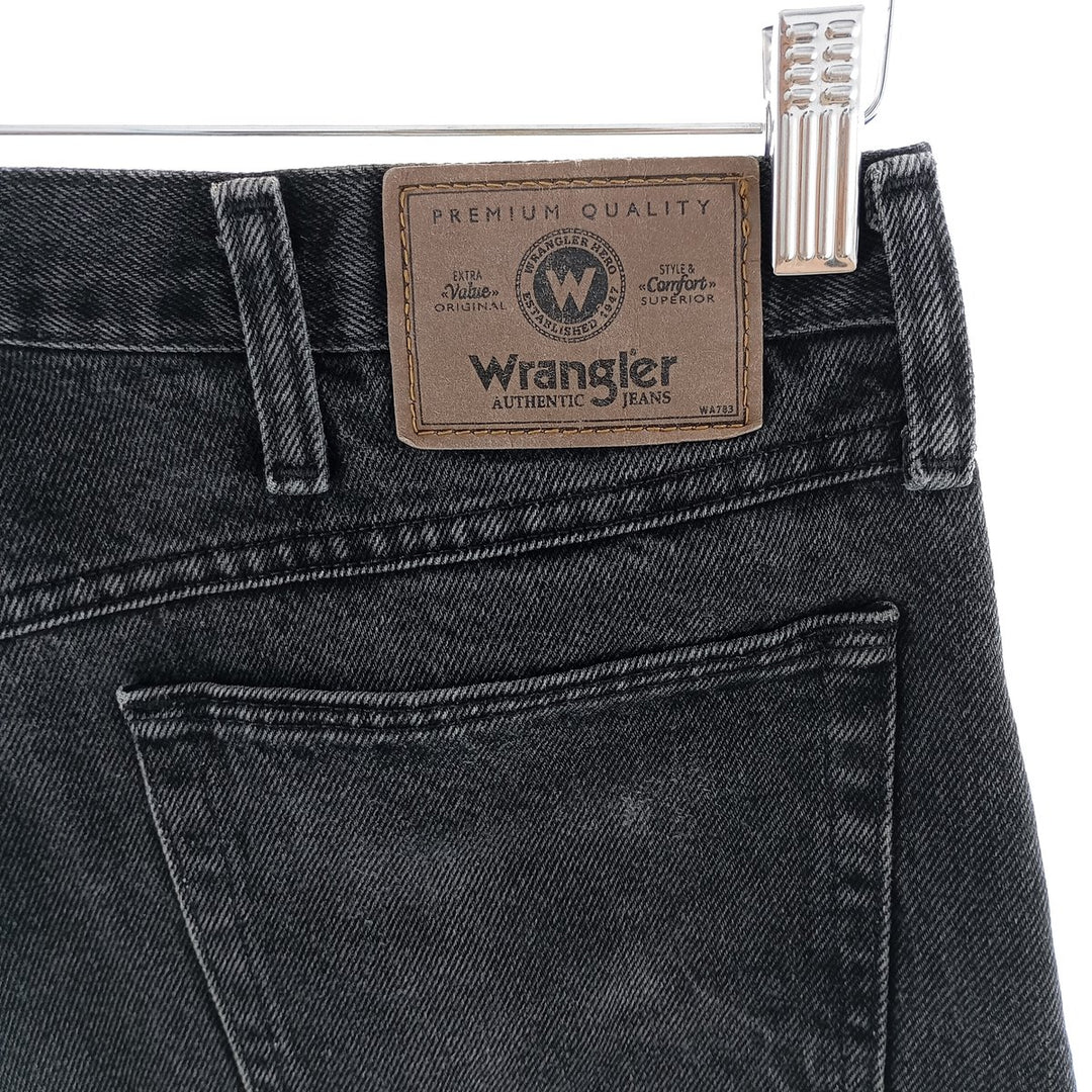 Wrangler Men's Black Denim Tapered Denim Pants, Size W36 cotton black type Vintage Second Hand