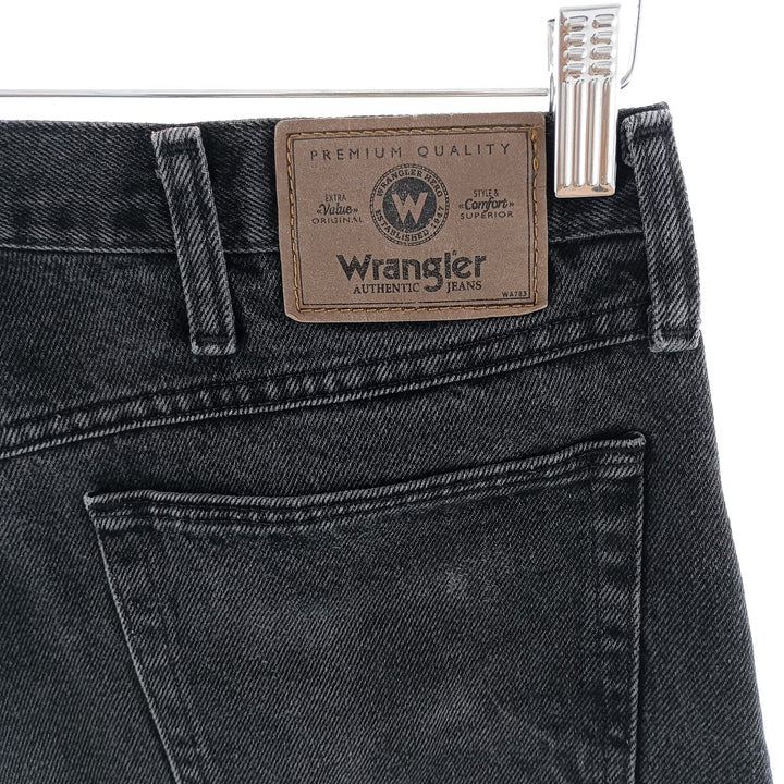Wrangler Men's Black Denim Tapered Denim Pants, Size W36 cotton black type Vintage Second Hand