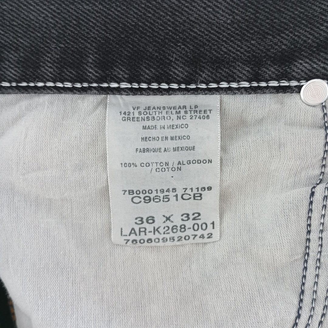 Wrangler Men's Black Denim Tapered Denim Pants, Size W36 cotton black type Vintage Second Hand