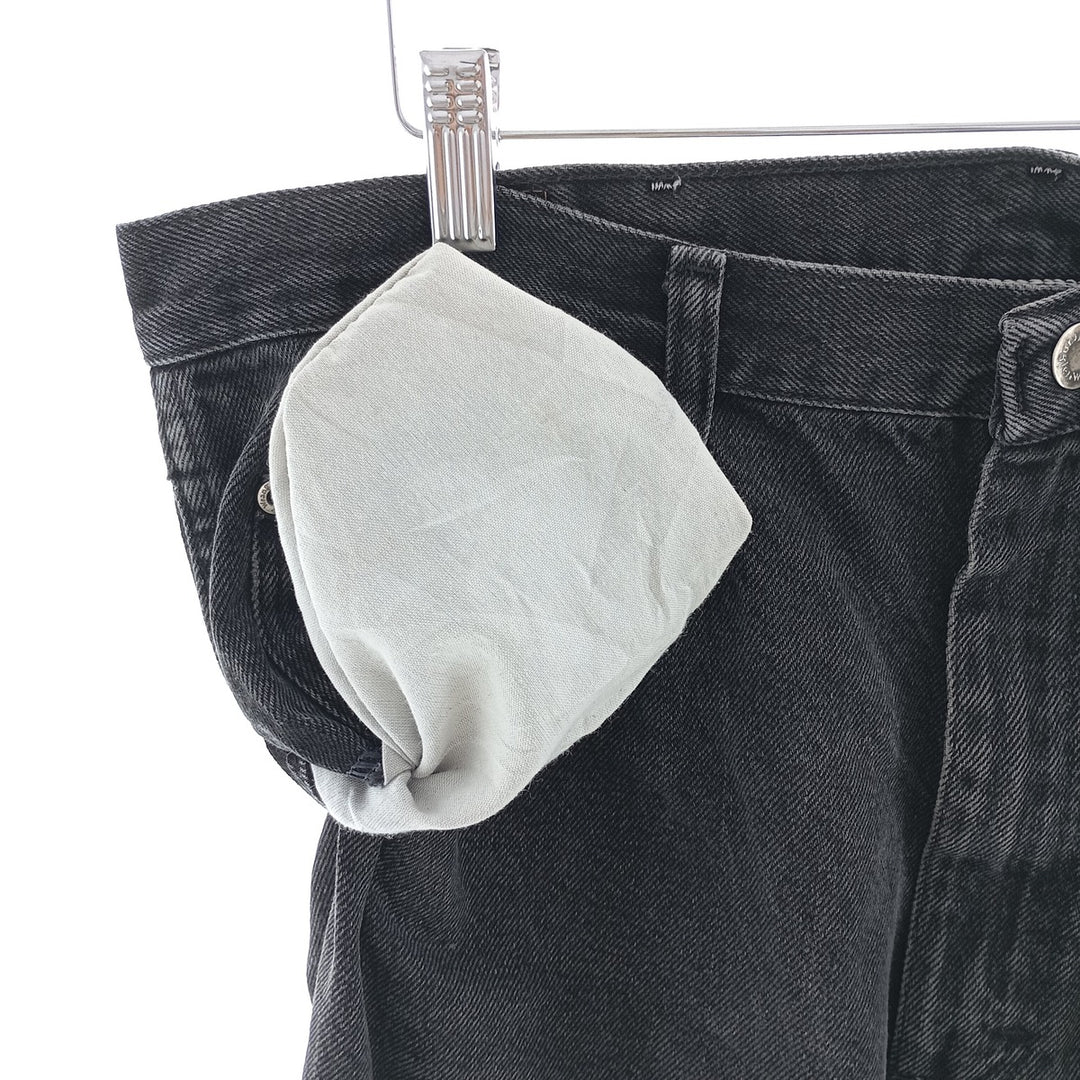 Wrangler Men's Black Denim Tapered Denim Pants, Size W36 cotton black type Vintage Second Hand