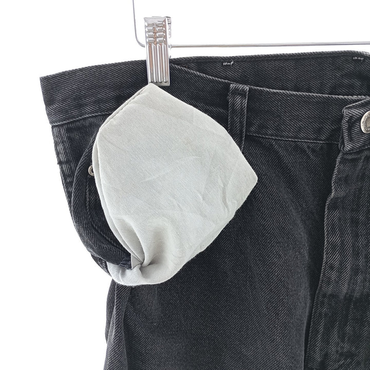 Wrangler Men's Black Denim Tapered Denim Pants, Size W36 cotton black type Vintage Second Hand