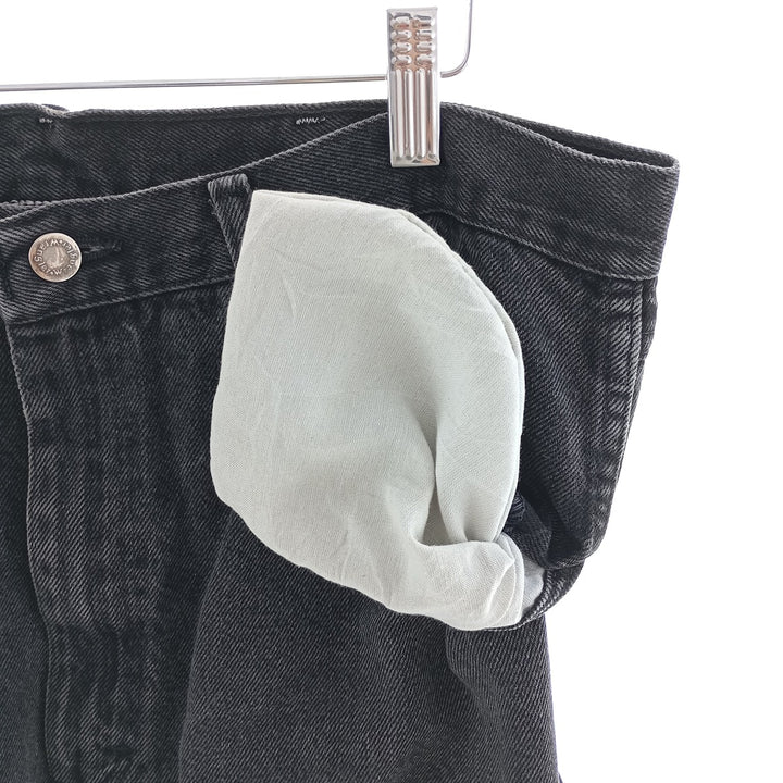 Wrangler Men's Black Denim Tapered Denim Pants, Size W36 cotton black type Vintage Second Hand