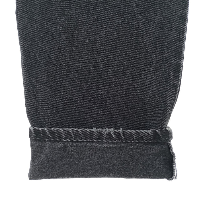 Wrangler Men's Black Denim Tapered Denim Pants, Size W36 cotton black type Vintage Second Hand