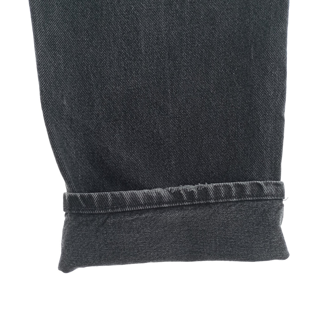 Wrangler Men's Black Denim Tapered Denim Pants, Size W36 cotton black type Vintage Second Hand