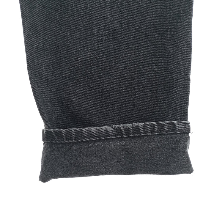 Wrangler Men's Black Denim Tapered Denim Pants, Size W36 cotton black type Vintage Second Hand