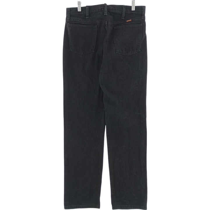Rustler Black Denim Straight Denim Pants for Men, W32 equivalent cotton black type Vintage Second Hand