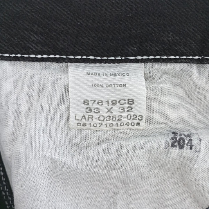 Rustler Black Denim Straight Denim Pants for Men, W32 equivalent cotton black type Vintage Second Hand