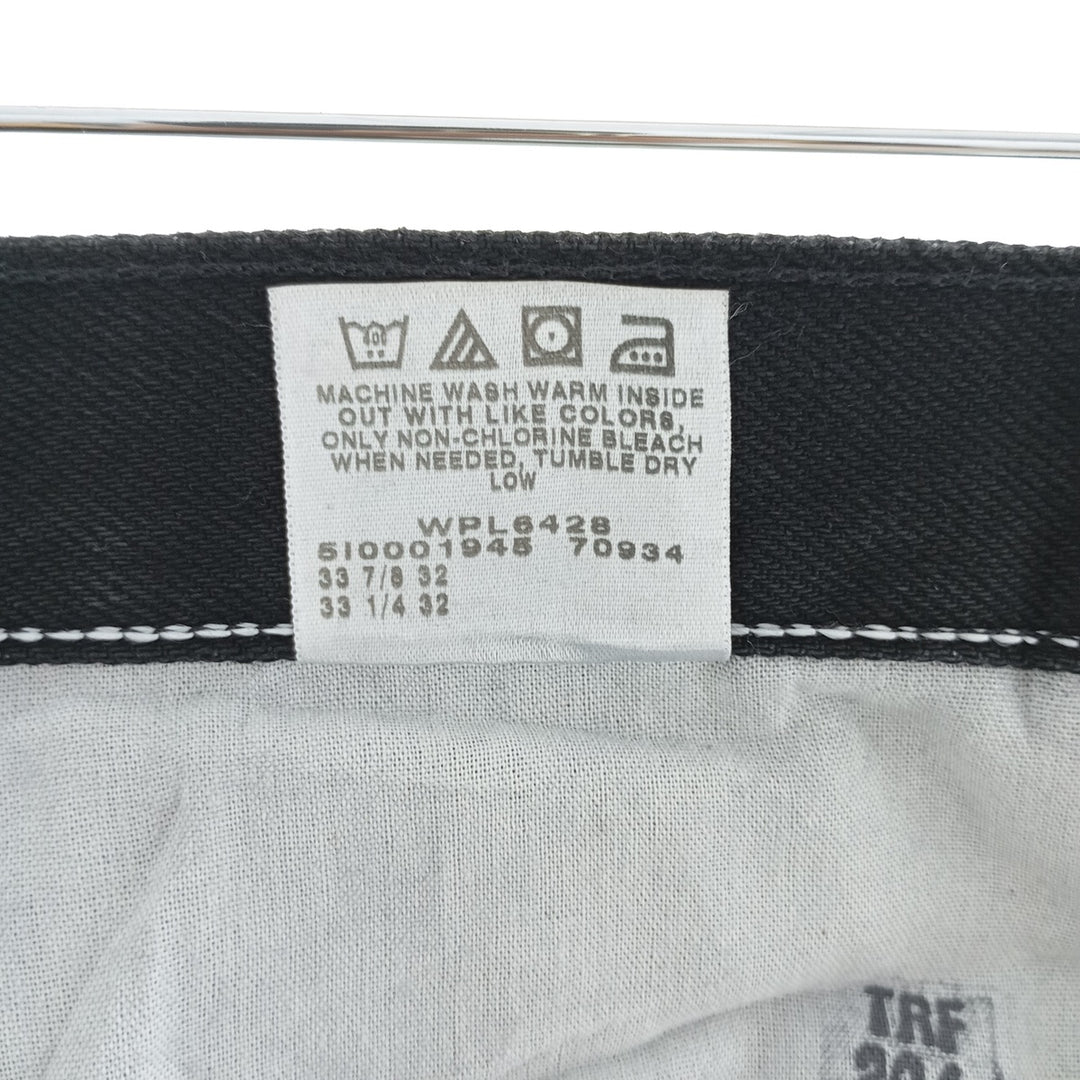 Rustler Black Denim Straight Denim Pants for Men, W32 equivalent cotton black type Vintage Second Hand